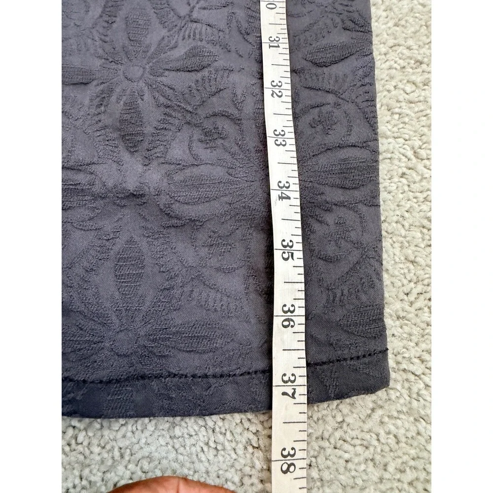Pilcro Anthropologie Floral Jacquard High Rise Skinny Jeans Grey Button Fly 26.5 - Picture 6 of 7